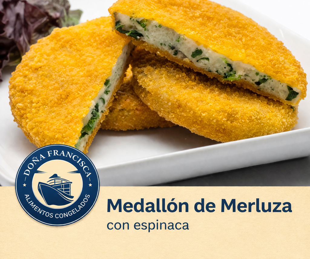 Medallón con espinacas
